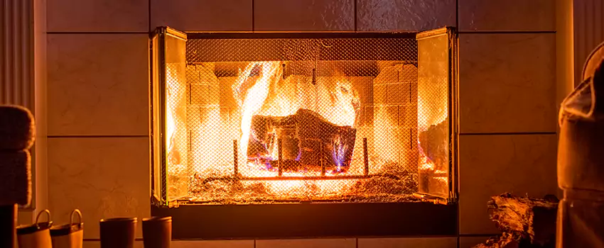 Mendota Hearth Landscape Fireplace Installation in Smithtown, New York
