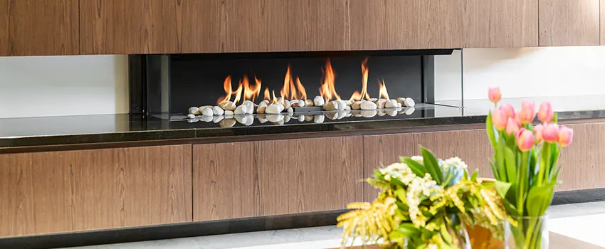 Double-height Fireplace Design Refurbishment in Smithtown, New York